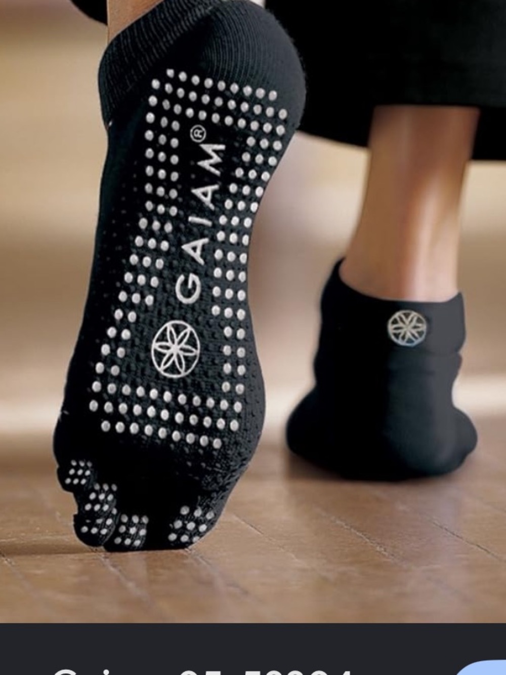 Gaiam no slip toe socks M/L